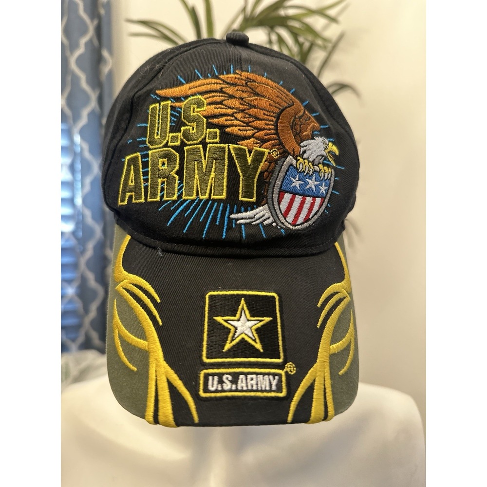 US Army Embroidered Baseball Hat Eagle American Flag For Smaller Head Or Youth